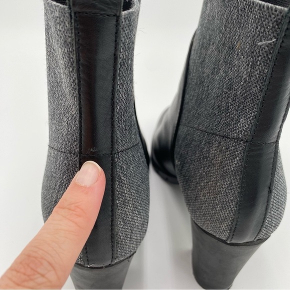 The Flexx Comfort Pull On‎ High Heeled Ankle Boots Booties Black Gray Size 6.5 - Picture 7 of 11